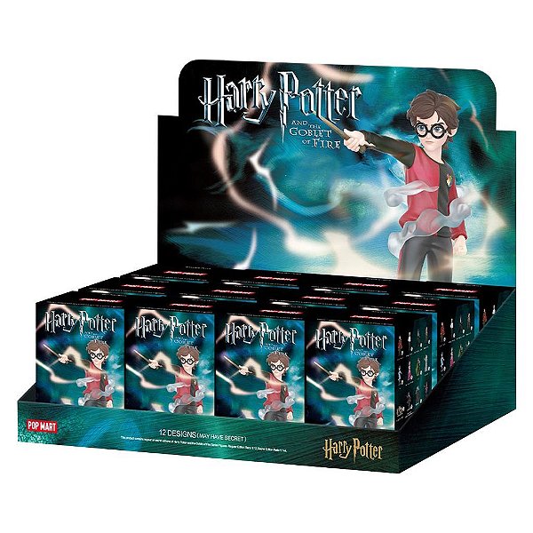 Display Pop Mart Harry Potter Cálice de Fogo Caixa Fechada com 12 Blind Boxes Sem Repetição Original