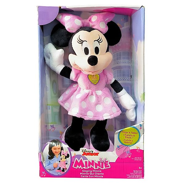 Pelúcia Colecionável Just Play Disney Junior Minnie Happy Helpers 30 cm Tecido Macio Oficial