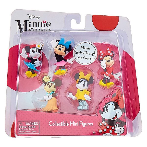Figure Just Play Disney Junior Minnie Mouse Figure Set 5 Peças 7,5 cm Oficial Licenciada