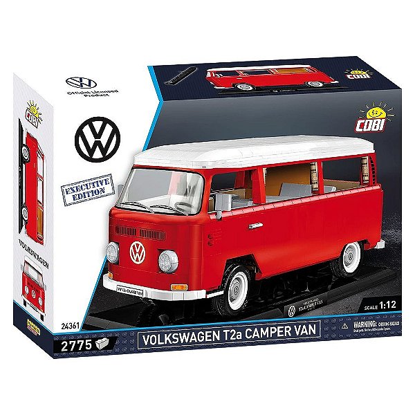 Blocos de Montar COBI VW T2A Camper Van Executive Edition 2.775 Peças Ref 24361 Original Polônia ABS