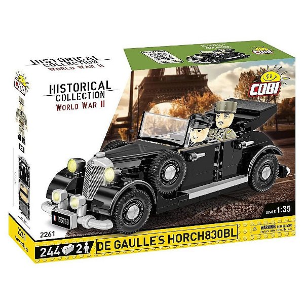 Blocos de Montar COBI de Gaulle 1936 Horch 830 Bl 244 Peças Ref 2261 Original Polônia ABS