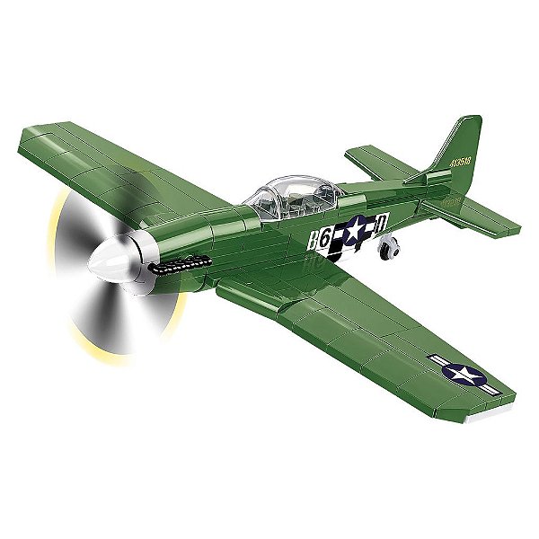 Blocos de Montar COBI Mustang P-51 152 Peças Original Polônia ABS Certificado Colecionável Lacrado