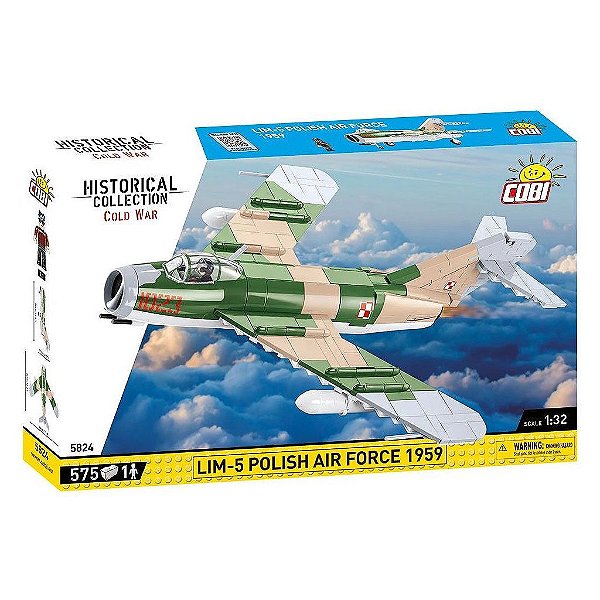 Blocos de Montar COBI Lim-5 Polish Air Force 575 Peças Ref 5824 Original Polônia ABS