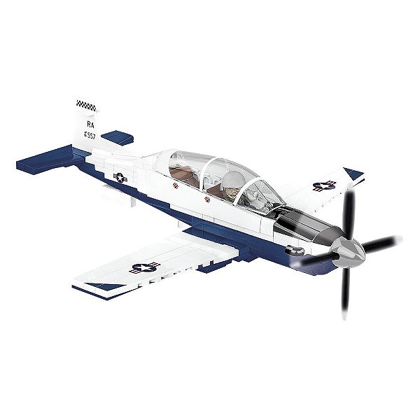 Blocos de Montar COBI Beechcraft T-6 197 Peças Ref 26624 Original Polônia ABS Colecionável Lacrado