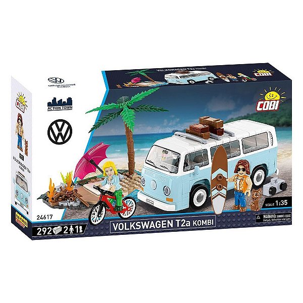 Blocos de Montar COBI VW Kombi 2 Fig Cat 292 Peças Ref 24617 Original Polônia ABS