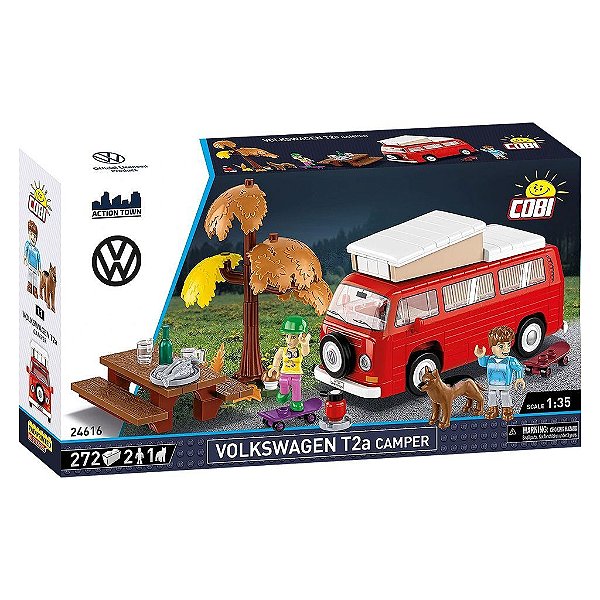 Blocos de Montar COBI VW Camping Wagen 2 Fig 272 Peças Ref 24616 Original Polônia ABS