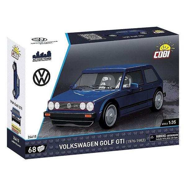 Blocos de Montar COBI VW Golf GTI 1976 68 Peças Original Polônia ABS Certificado