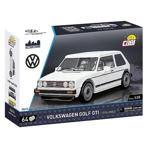Blocos de Montar COBI VW Golf GTI 1976 64 Peças Original Polônia ABS Certificado