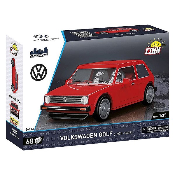 Blocos de Montar COBI VW Golf 1974 68 Peças Original Polônia ABS Certificado Colecionável Lacrado