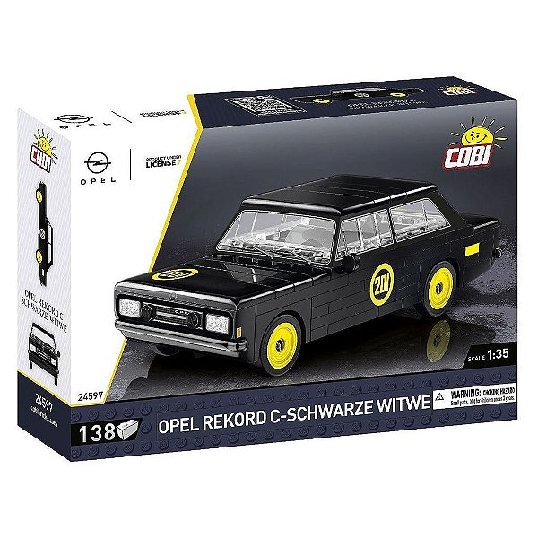 Blocos de Montar COBI Opel Rekord C Schwarze Witwe 138 Peças Ref 24597 Original Polônia ABS