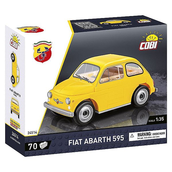 Blocos de Montar COBI Fiat 500 Abarth 70 Peças Original Polônia ABS Certificado Colecionável Lacrado