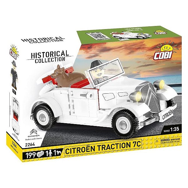Blocos de Montar COBI Citroen 1934 Traction 7C 199 Peças Ref 2264 Original Polônia ABS