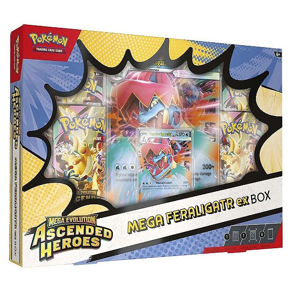 Produto Pokémon Mega Evolution 2.5 Ascended Mega Feraligatr Original Lacrado Colecionável