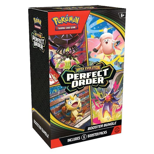 Booster Pokémon Mega Evolution Perfect Order Booster Bundle Original Lacrado Colecionável