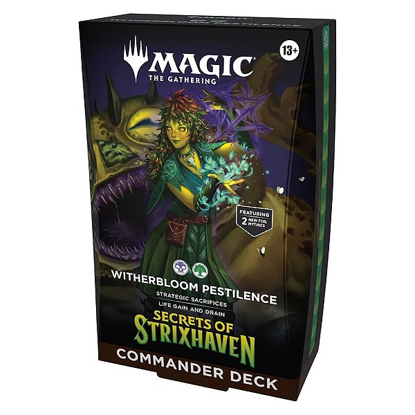 Commander Deck Magic: The Gathering Strixhaven Secrets Commander Deck Wither Bloom. Original Lacrado