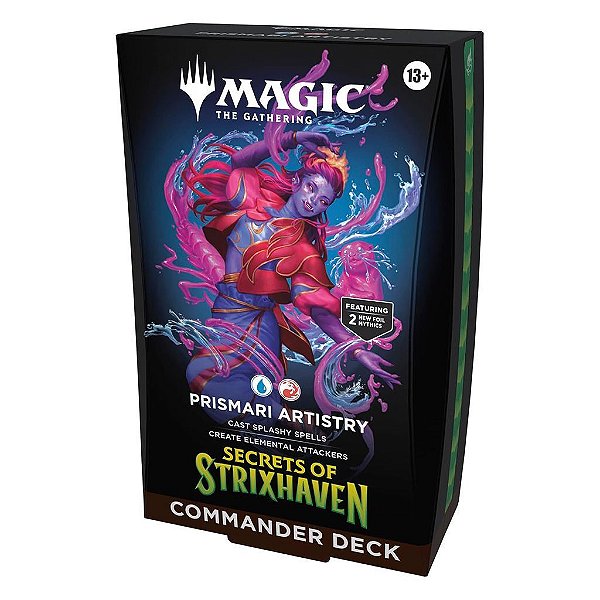 Commander Deck Magic: The Gathering Strixhaven Secrets Commander Deck Prismari Art. Original Lacrado