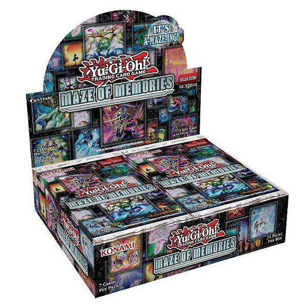 Display de Boosters Yu-Gi-Oh! Maze Of Memories Booster Display com 24 Pacotes Original Konami