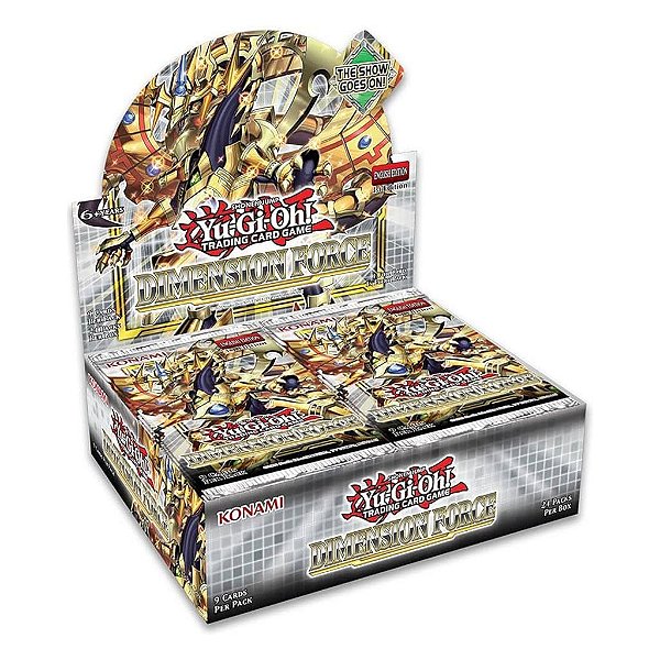 Display de Boosters Yu-Gi-Oh! Dimension Force Booster com 24 Pacotes Original Konami