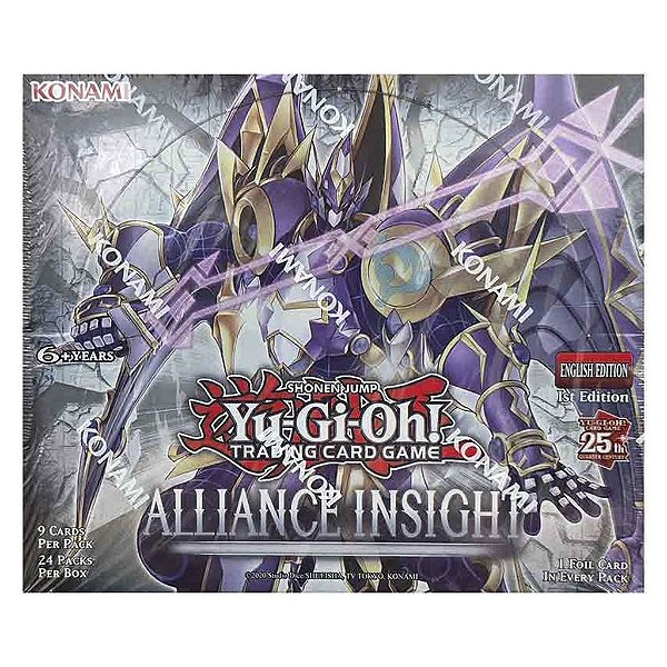 Display de Boosters Yu-Gi-Oh! Alliance Insight Booster com 24 Pacotes Original Konami
