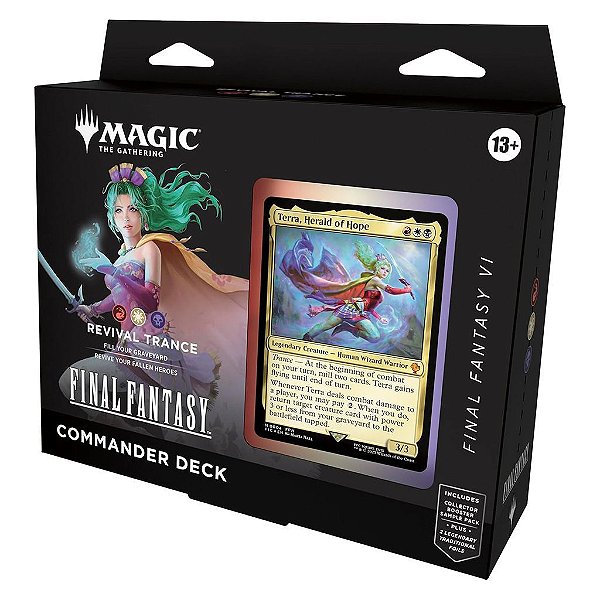 Commander Deck Magic: The Gathering Final Fantasy New Commander Revival Trance Deck Original Lacrado