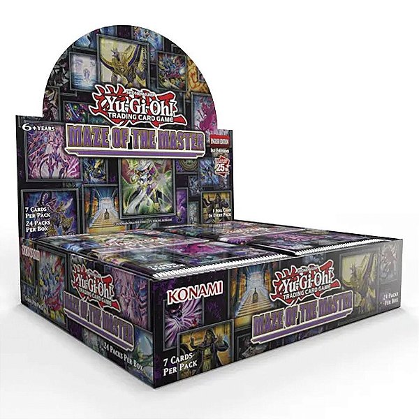 Display de Boosters Yu-Gi-Oh! Maze of The Master Booster com 24 Pacotes Original Konami