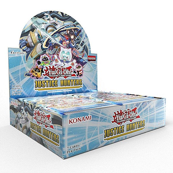 Display de Boosters Yu-Gi-Oh! Justice Hunters Booster com 24 Pacotes Original Konami