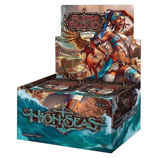 Display de Boosters Flesh and Blood High Seas Booster Display com 24 Pacotes Original Lacrado