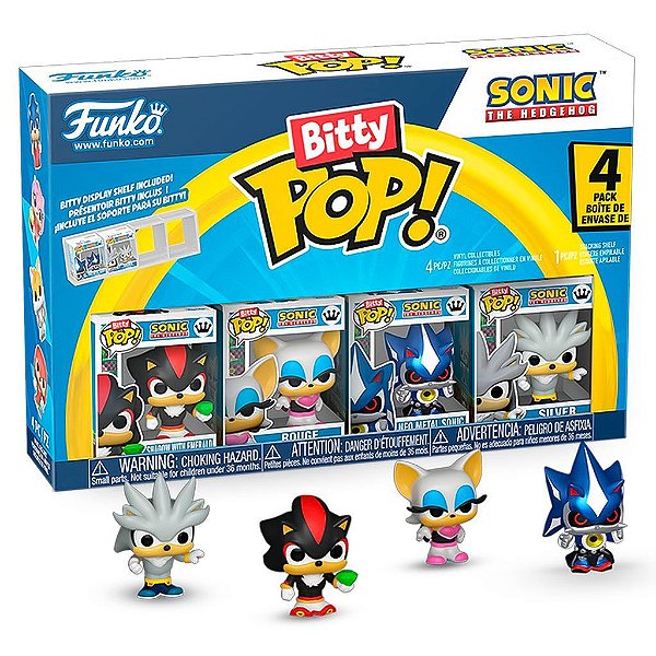 Bitty Pop! Sonic Shadow Produto Original Funko Lacrado Colecionável Autêntico de Vinil