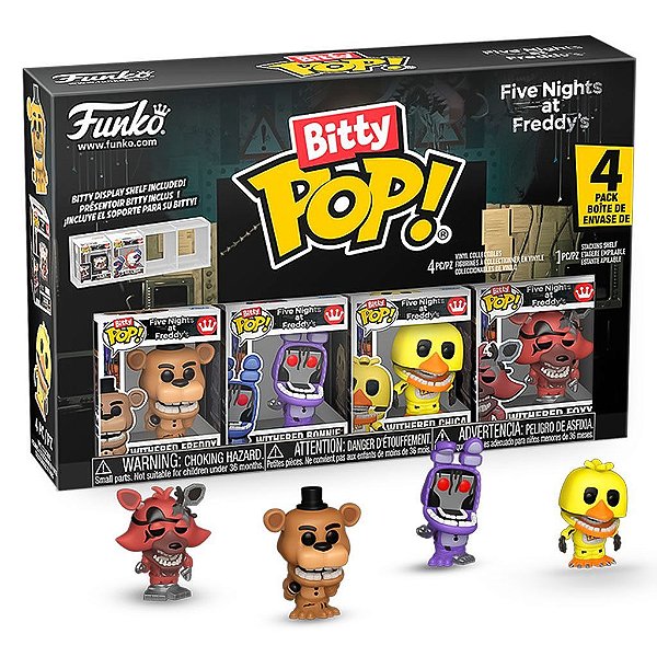 Bitty Pop! Five Nights At Freddys Withered Freddy Original Funko Colecionável Autêntico