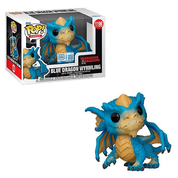 Pop! Dungeons Dragons Blue Dragon Wyrmling #1199 Original Funko Colecionável Autêntico