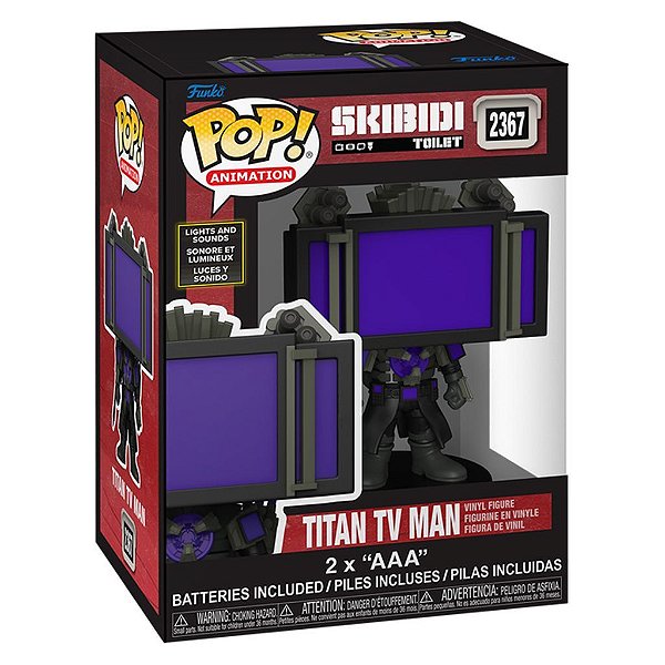 Pop! Skibidi SFX Light Sound #2367 Produto Original Funko Lacrado Colecionável Autêntico de Vinil