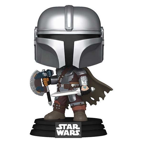 Pop! Star Wars M&g The Mandalorian Dual Wield #844 Original Funko Colecionável Autêntico