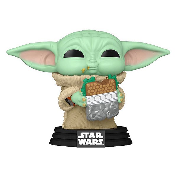 Pop! Star Wars M&g Grogu com Food Star #841 Original Funko Colecionável Autêntico