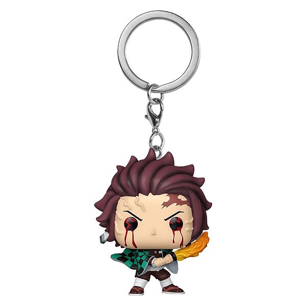 Pop! Keychain Demon Slayer Tanjiro Kamado Sun Breathing Original Funko Colecionável Autêntico