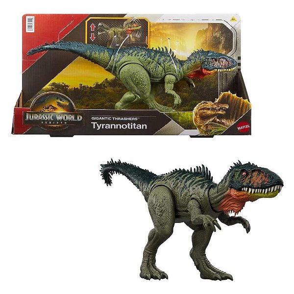 Figura Mattel Jurassic World Gigantic Thrashers Tyrannotitanan Figura Colecionável Original Lacrada