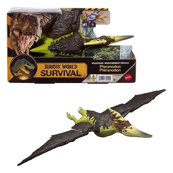 Figura Mattel Jurassic World Wild Roar Pteranodon Figura Colecionável Original Lacrada