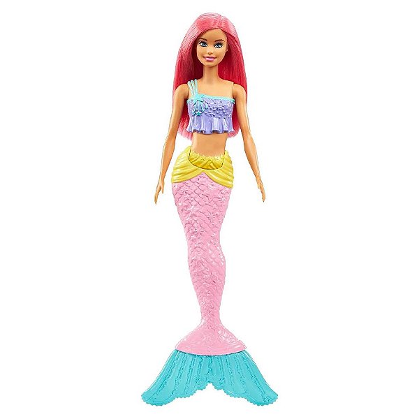 Figura Mattel Barbie Mermaid Pink Hair Figura Colecionável Original Lacrada Autêntica Premium