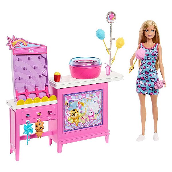 Figura Mattel Barbie Beach Content Cotton Candy Figura Colecionável Original Lacrada