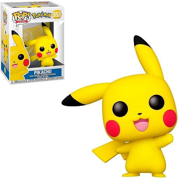 Funko Pop! Pokemon Pikachu Waving Figura Colecionável Original Lacrada Autêntica Premium
