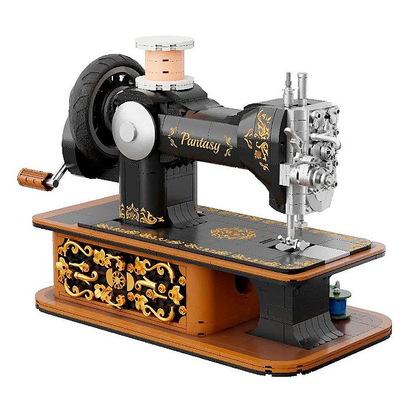 Blocos de Montar Pantasy Retro Hand Crank Sewing Machine Set 85028 Original Lacrado Colecionável