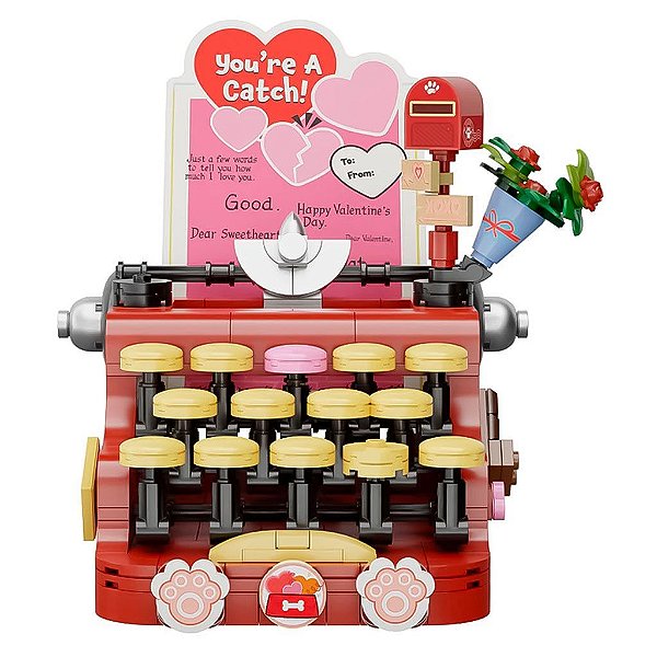 Blocos de Montar Pantasy Peanuts Snoopy Typewriter Set 86913 Original Lacrado Colecionável