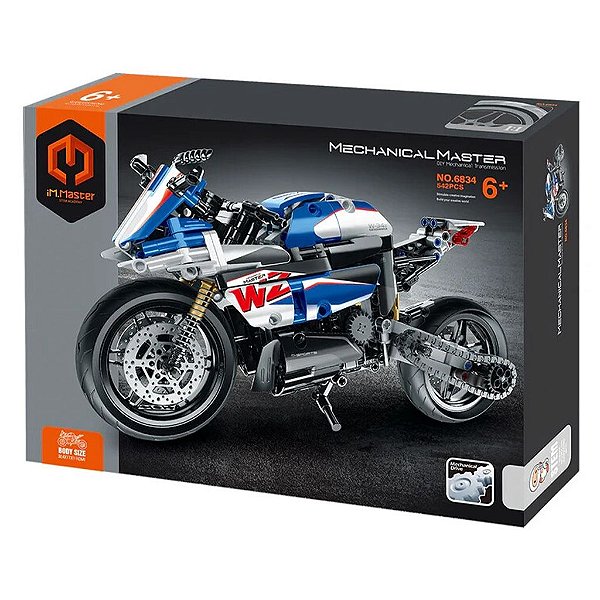 Blocos de Montar iM.Master Motorcycle Blue/white 542 Peças Original Lacrado Colecionável