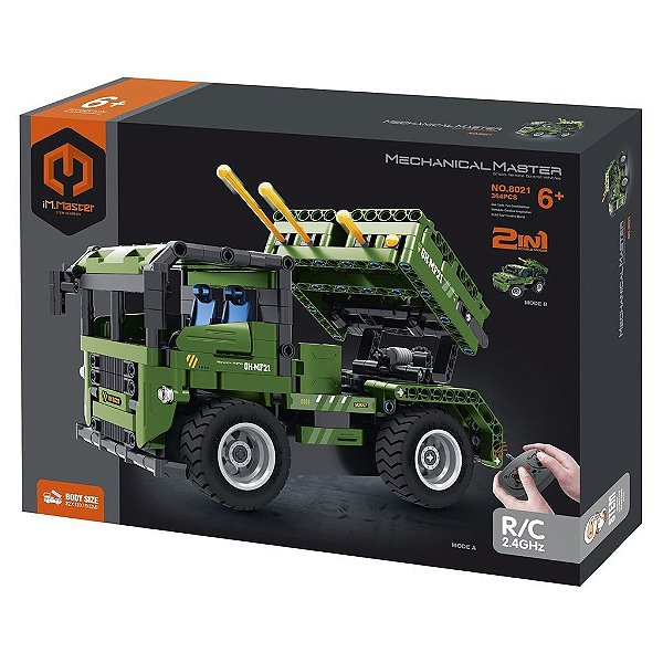 Blocos de Montar iM.Master Pull Back Bomber Truck Gun Rc 364 Peças Original Lacrado Colecionável