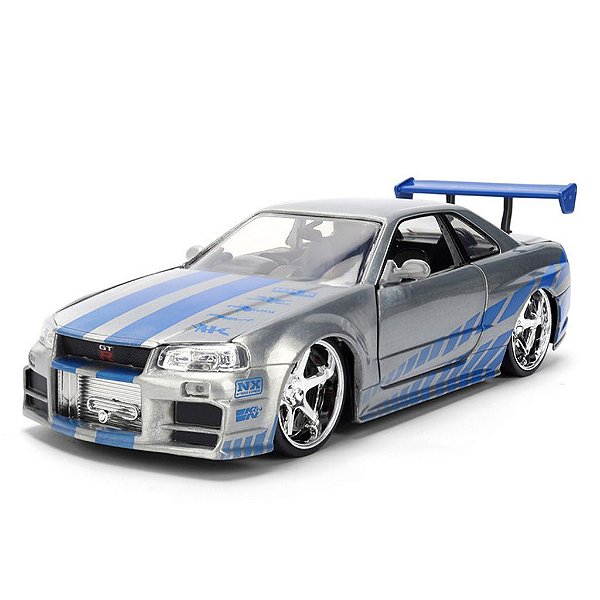 Miniatura Jada Toys Fast & Furious Brian's Nissan Skyline GT-R Color Brush Diecast Metal Original