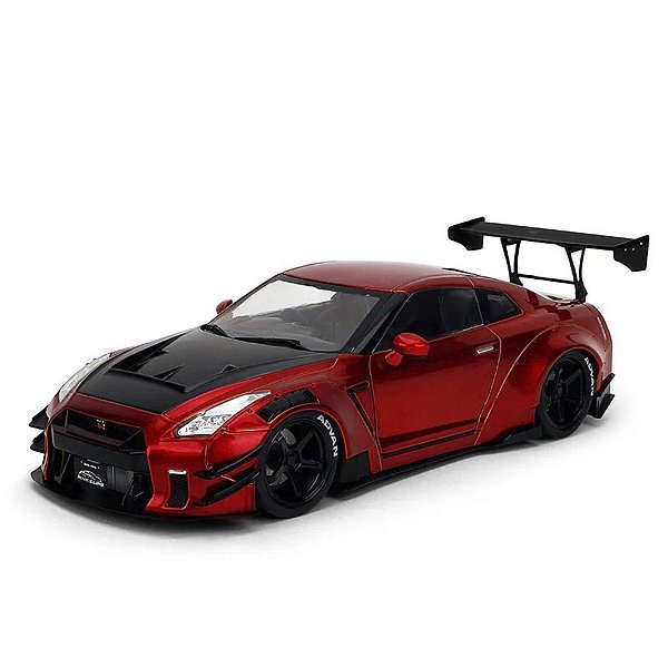 Miniatura Jada Toys Pink Slips W5 Nissan GT-R Liberty Walk Escala 1:18 Diecast Original Colecionável