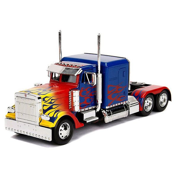 Miniatura Jada Toys Big Rig Transformers T1- Optimus Prime Escala 1:24 Diecast Original Colecionável