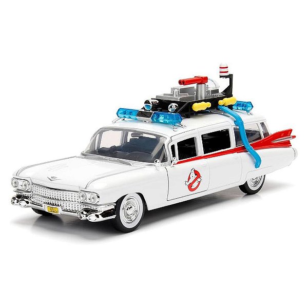 Miniatura Jada Toys Hollywood Rides Ghostbusters Ecto-1 Escala 1:24 Diecast Original Colecionável