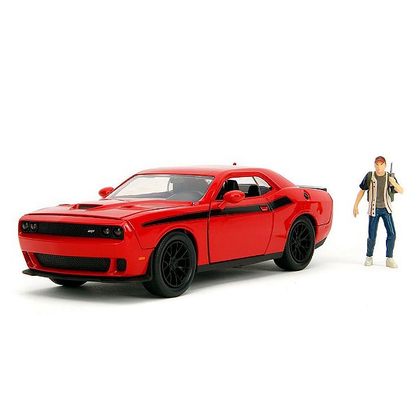 Miniatura Jada Toys Hollywood Rides Dodge 2015 Challenger SRT Hellcat com Glenn Diecast Original