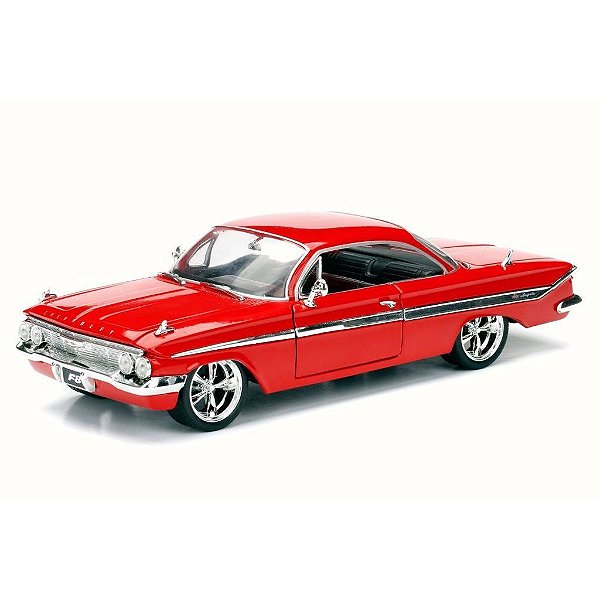 Miniatura Jada Toys Fast & Furious Dom's Chevrolet Impala Escala 1:24 Diecast Original Colecionável