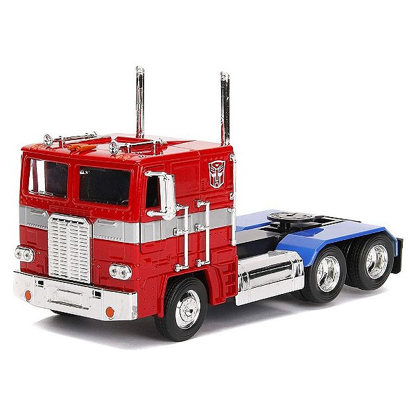 Miniatura Jada Toys Hollywood Rides Transformers G1 Optimus Prime Escala 1:32 Diecast Metal Original